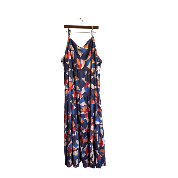 Nine West Women's Plus Size 4X Maxi Dress Sleeveless Abstract Print - Picture 1 of 7